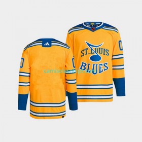 Camiseta St. Louis Blues Blank Adidas 2022-2023 Reverse Retro Amarelo Authentic - Homem